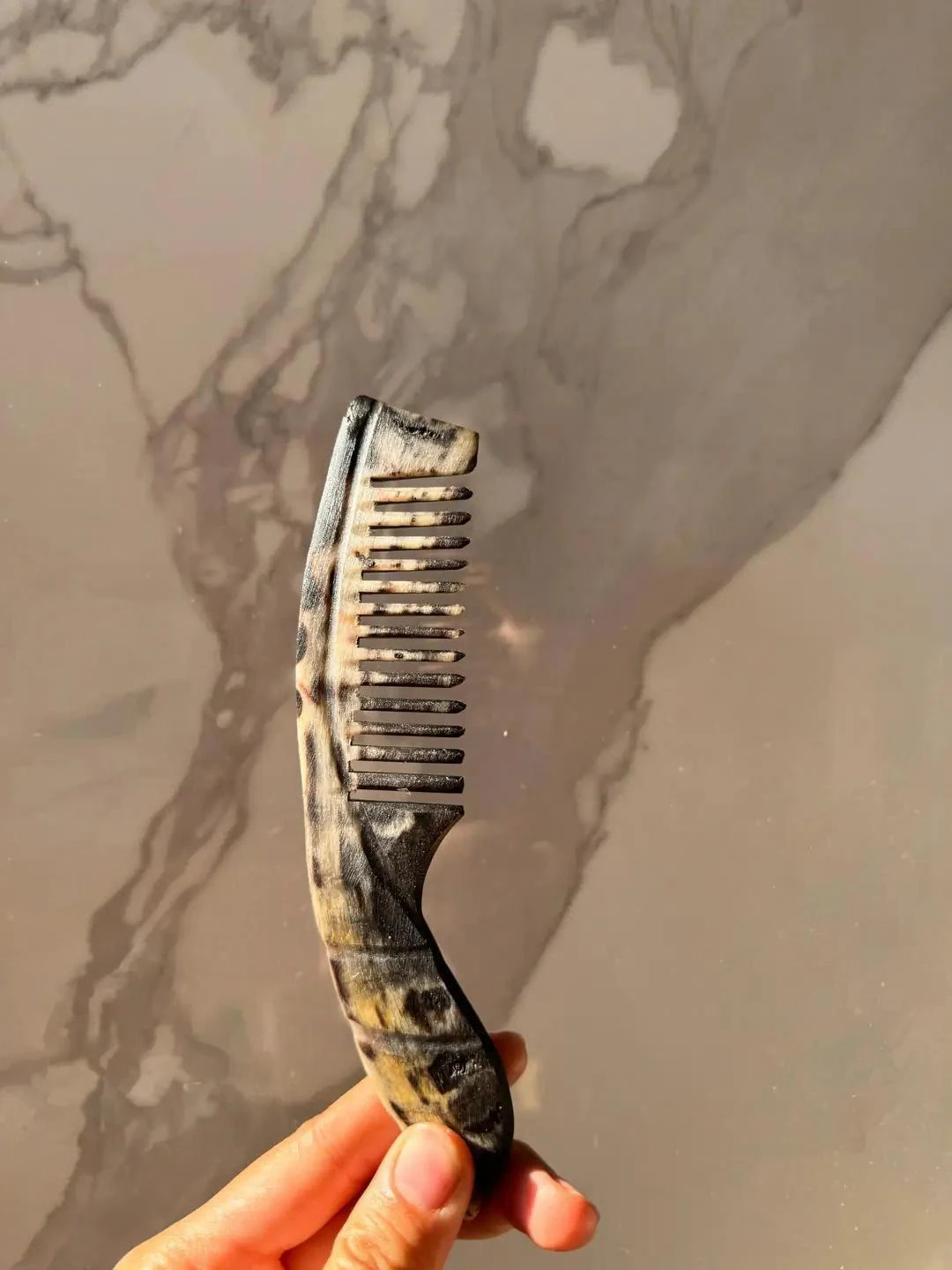 Özel Seri Kemik Tarak (saplı ve işlemeli) 