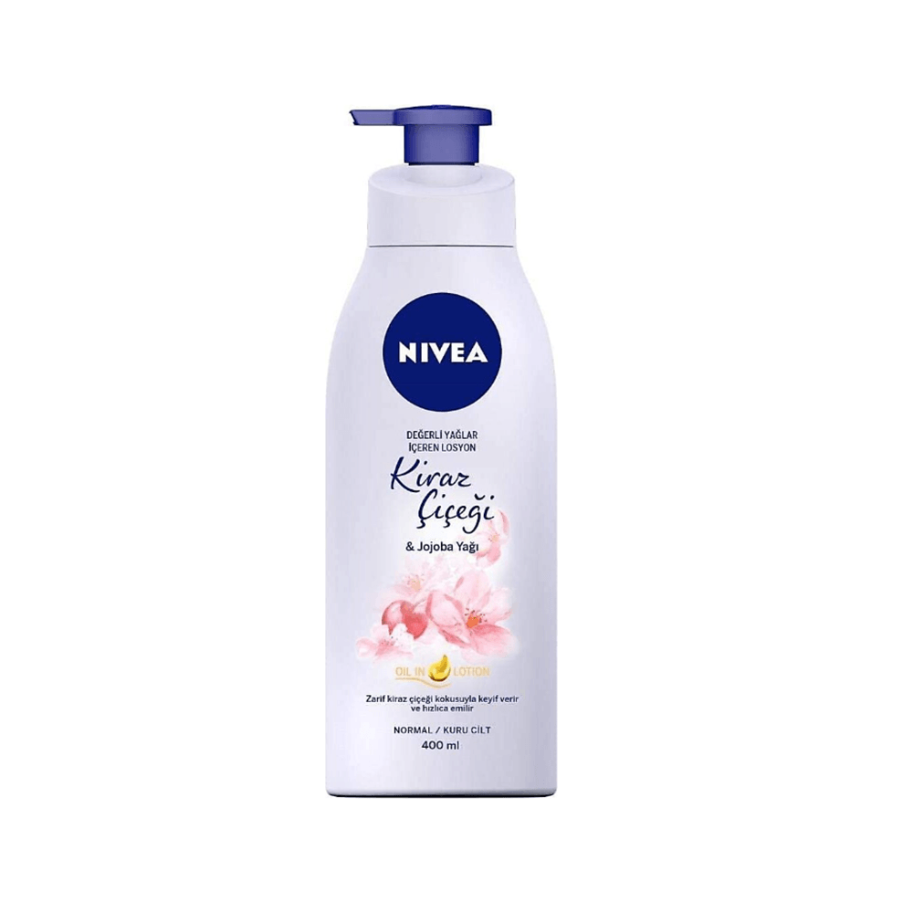 Nivea Değerli Yağlar Vücut Losyonu Kiraz Çiçeği Ve Jojoba Yağı 400 ML