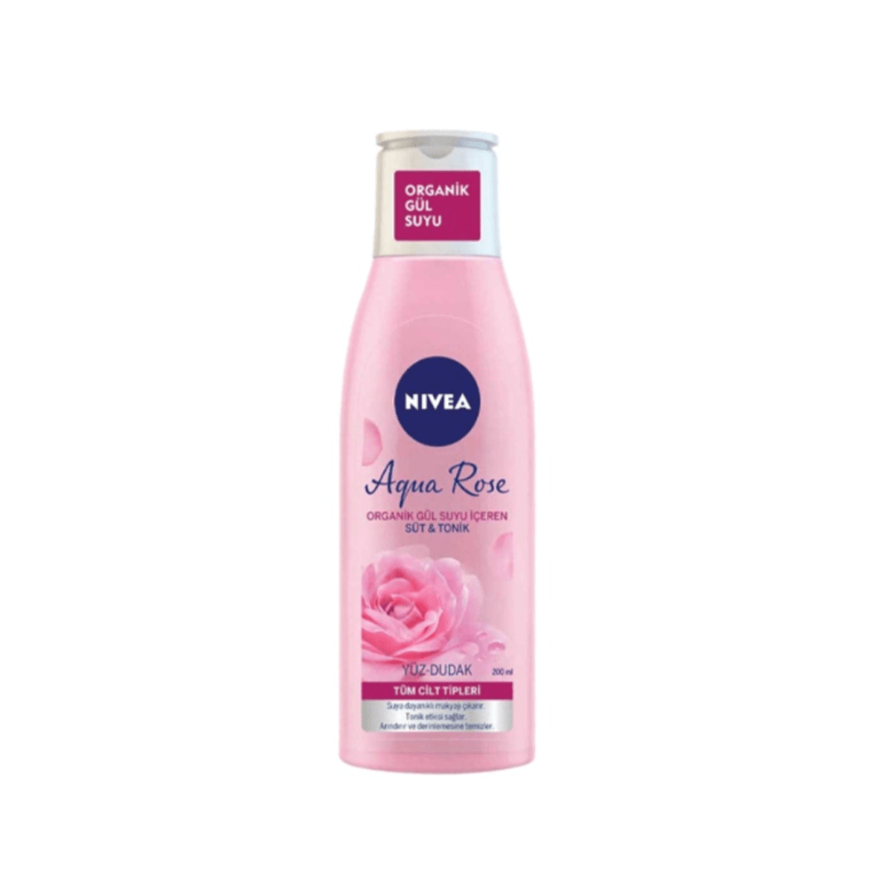 Nivea Aqua Rose Organik Gül Suyu İçeren Süt Tonik Makyaj Temizleyici 200ML