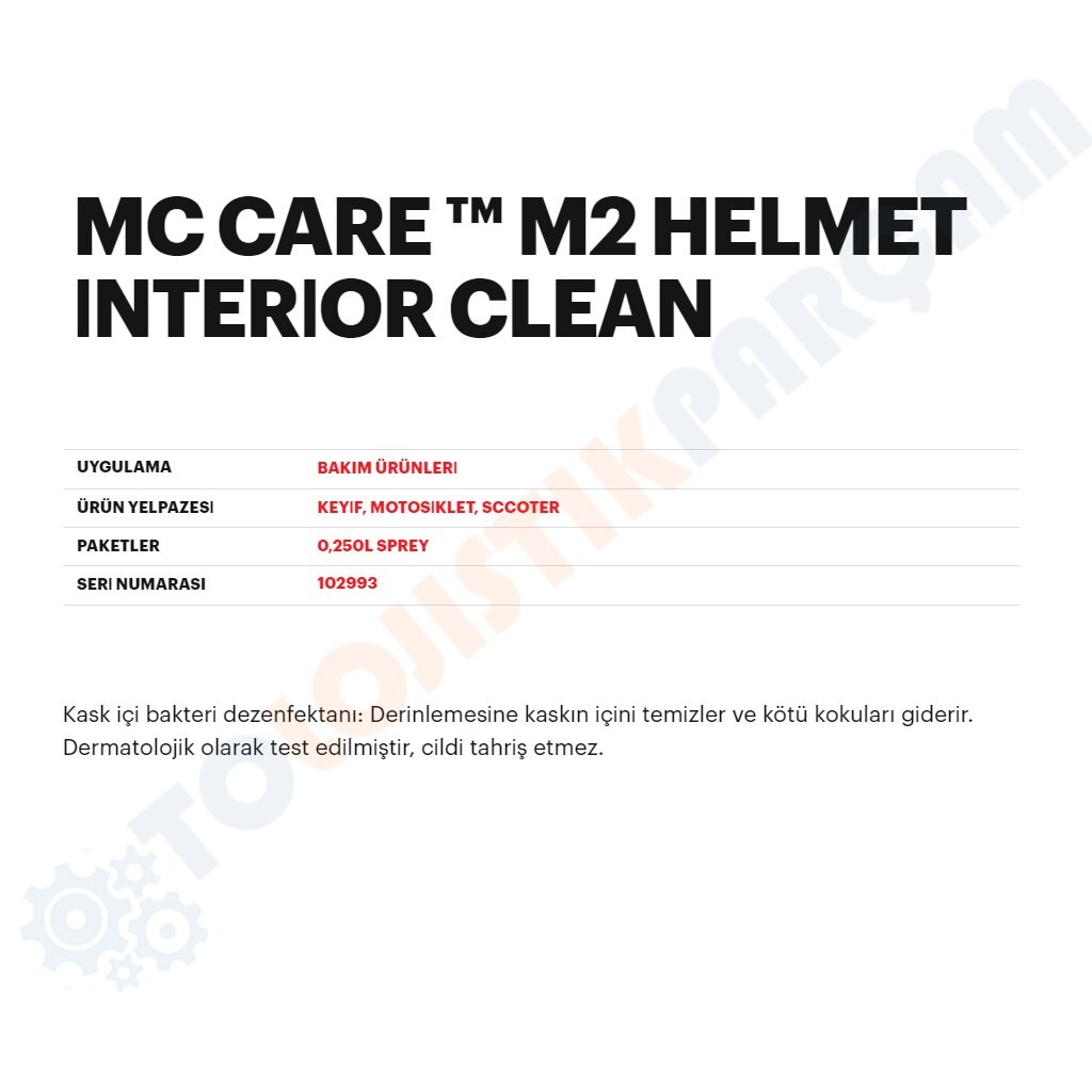 Bakım Seti M1+m2 Kask Temizleme Kiti