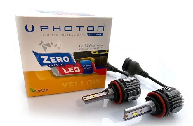 PHOTON ZERO H8/H9/H11/H16 +3 XTREME YELLOW PLUS FANSIZ LED 12V-24V