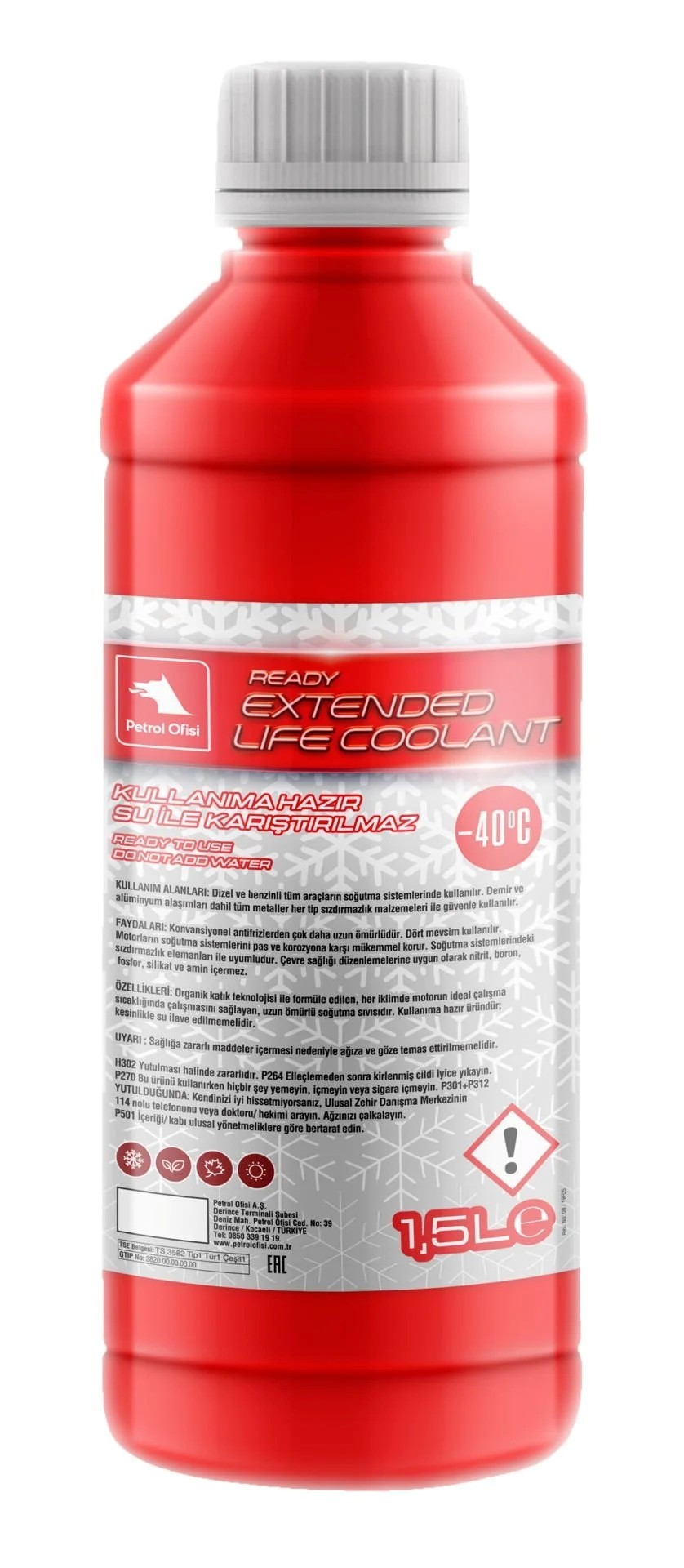 PETROL OFİSİ READY EXTENDED LIFE COOLANT(-40)1,5L