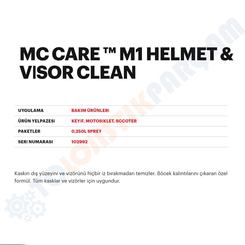 Bakım Seti M1+m2 Kask Temizleme Kiti