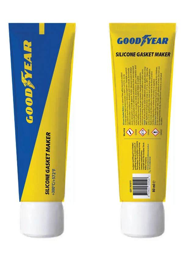 Goodyear 300° Isıya Dayanıklı Siyah Sıvı Conta Tüp Silikon 80 ml