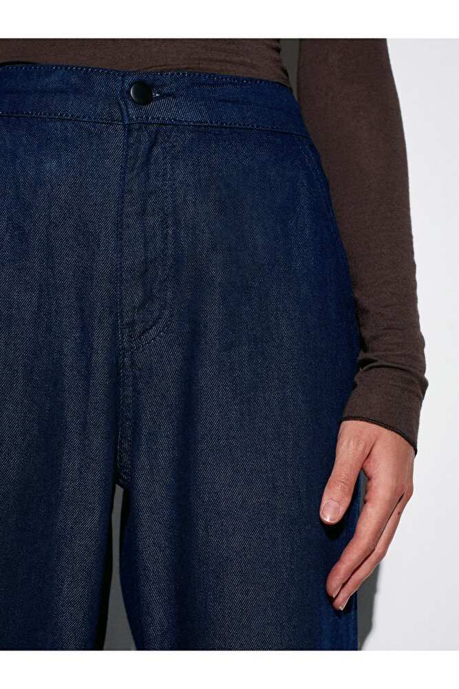 72071 Beli Lastikli Hafif Jean-Lacivert