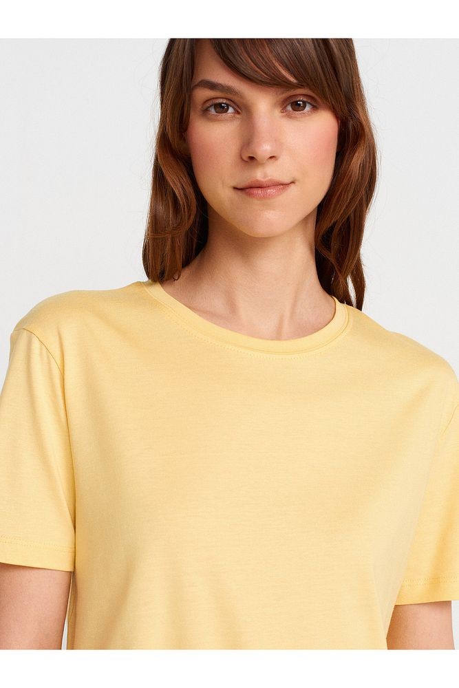 31791 Bisiklet Yaka T-shirt-Sarı