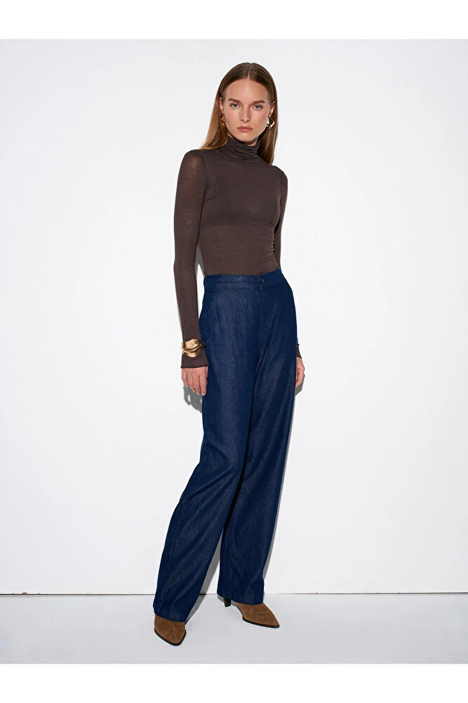 72071 Beli Lastikli Hafif Jean-Lacivert