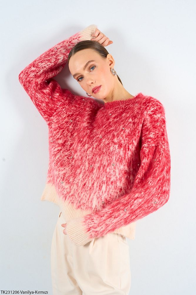 No:39 Company 1. Kalite Trend Taş Detaylı Kazak