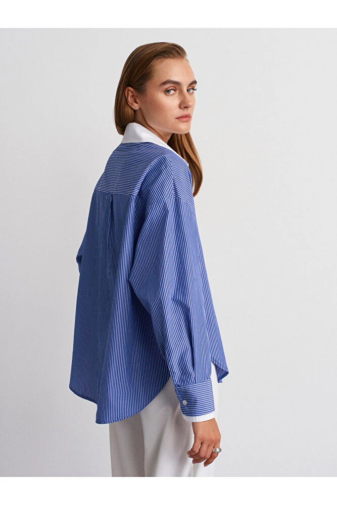 50527 Kontrast Gömlek-Mavi