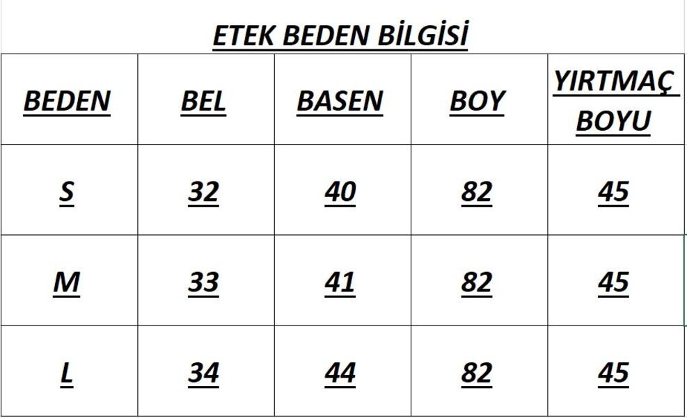 Midi Boy Beli Lastikli Çizgili Etek