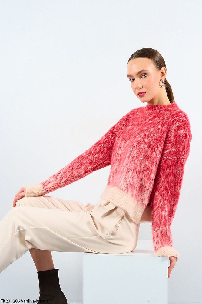 No:39 Company 1. Kalite Trend Taş Detaylı Kazak