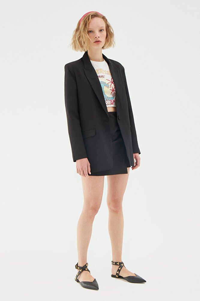 Blazer Ceket Haki - Siyah