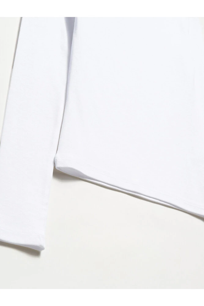 31332 Kayık Yaka Uzun Kollu Top-Bordo