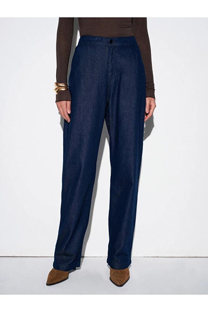 72071 Beli Lastikli Hafif Jean-Lacivert