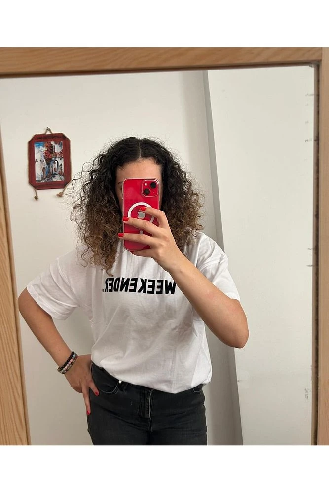 WEEKENDER Yazılı T-Shirt Standart