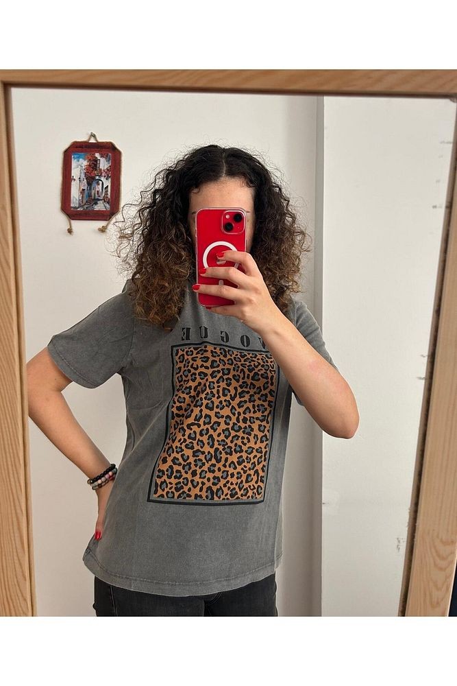VOUGE Baskılı Kadın T-Shirt
