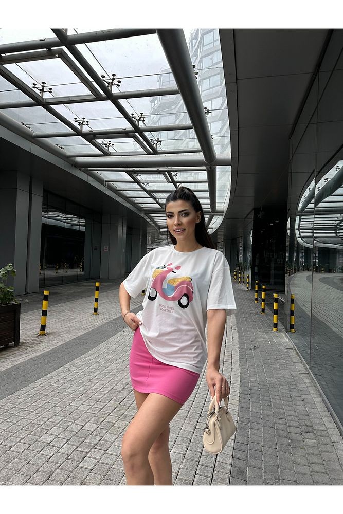 Scooter Baskılı T-Shirt