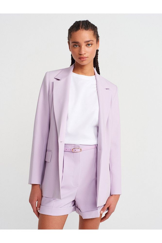 60764 Vücuda Oturan Blazer-Lila