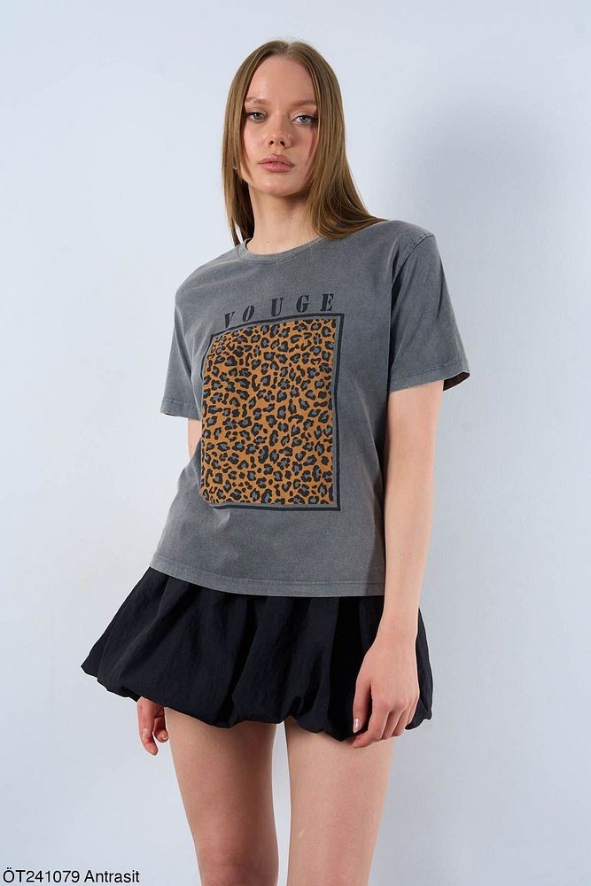 VOUGE Baskılı Kadın T-Shirt