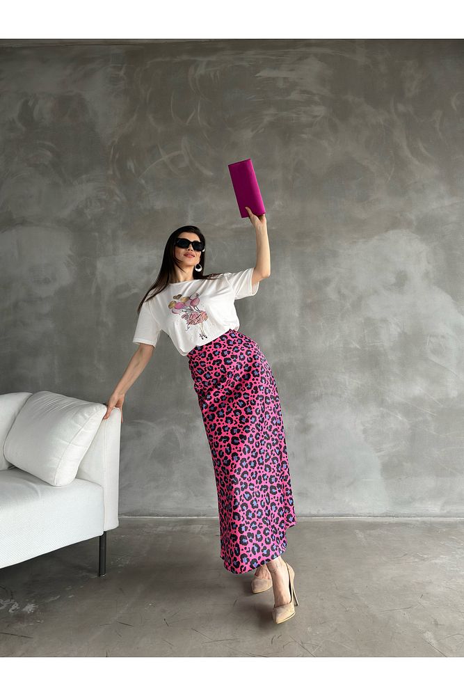 Baskılı Taşlı T-Shirt