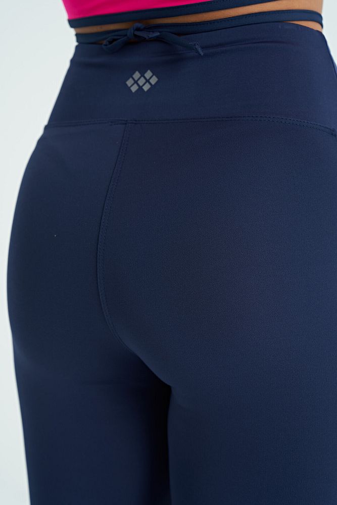 İndigo Baskılı Yüksek Bel Slim Fit Kadın Tayt - 94639