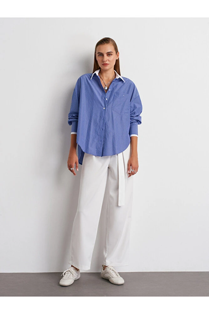 50527 Kontrast Gömlek-Mavi