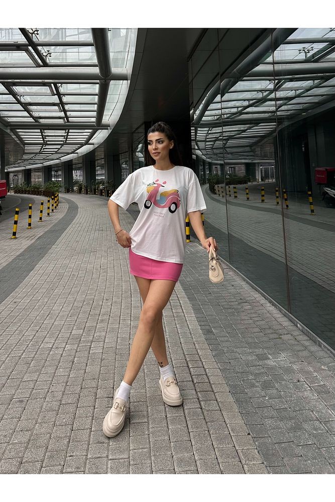 Scooter Baskılı T-Shirt