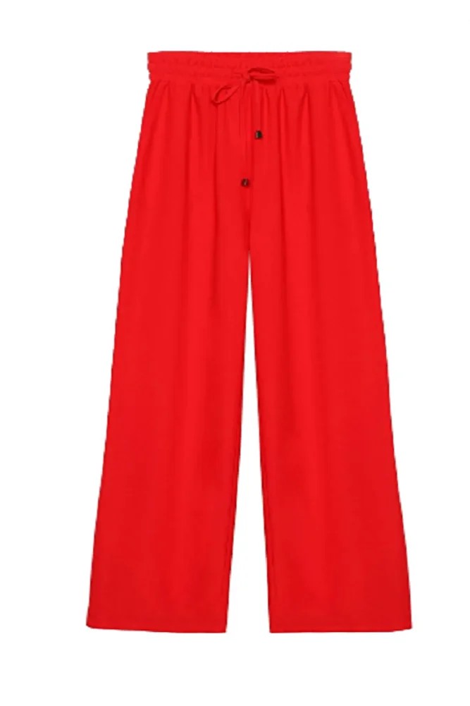 Beli Lastikli Bol Paça Pantolon