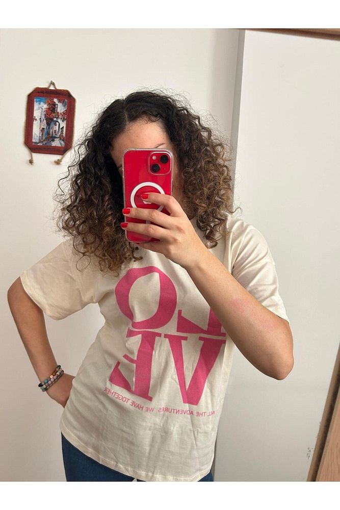 LOVE Yazılı Kadın T-Shirt