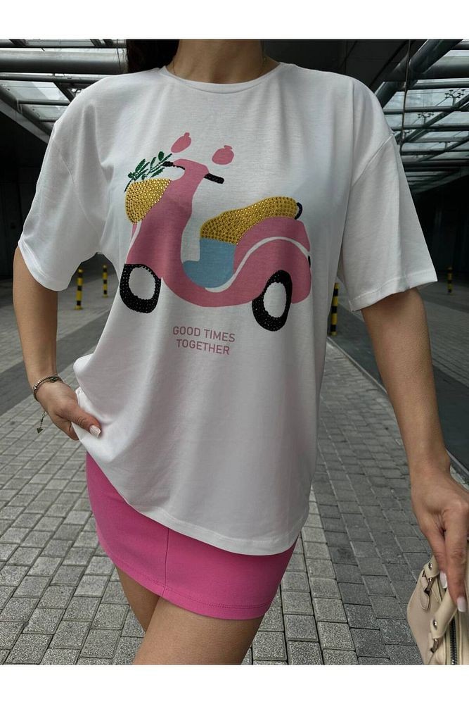 Motorsiklet Baskılı 1.Kalite Pamuklu Rahat Kalıp  T-shirt