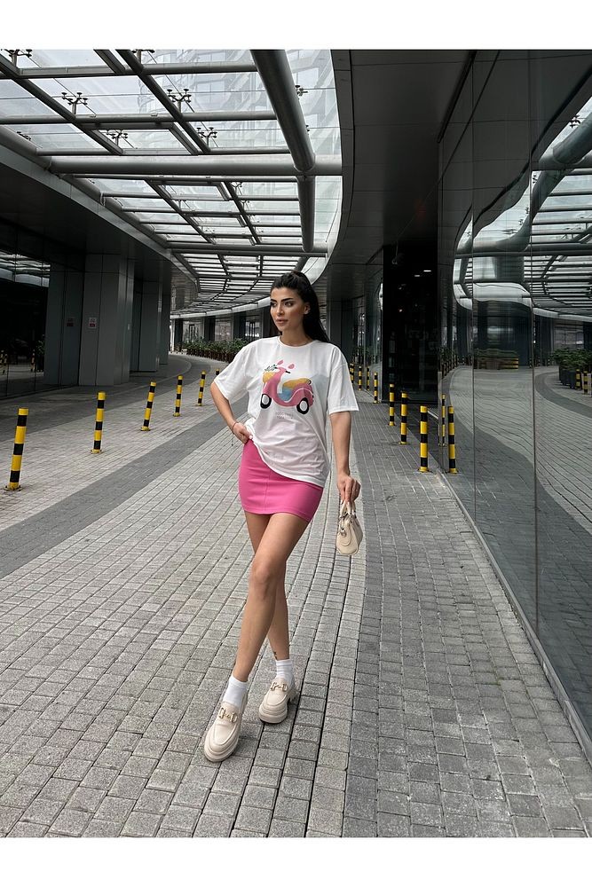 Scooter Baskılı T-Shirt