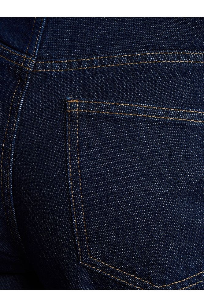 71706 Rins Yıkama Geniş Denim Pantolon-Lacivert