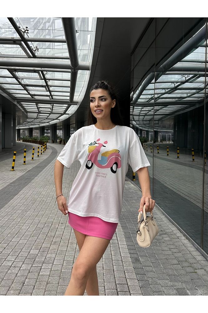 Scooter Baskılı T-Shirt