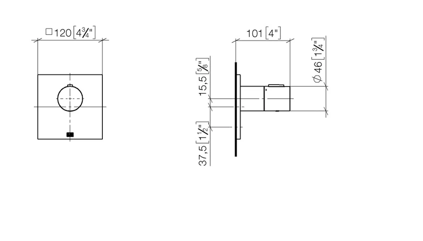 36503780-28 xTOOL Ankastre termostat debi kontrolsüz 3/4" Fırçalanmış Durabrass (23 Ayar Altın)