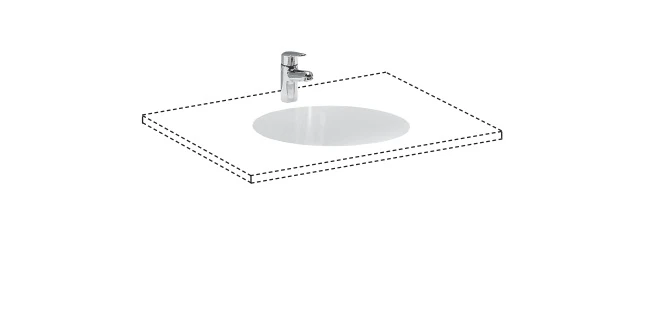 H8112990000001 LIPSY Tezga Altı Lavabo 565x410 mm Beyaz 
