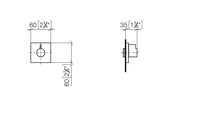 36607985-00 SYMETRICS Duvardan Valf Sola Kapanan 1/2" Krom