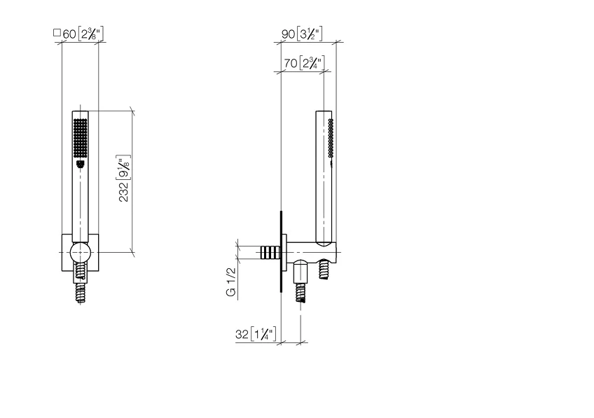 27802970-28 El Duşu Seti Entegre Tutuculu Fırçalanmış Durabrass (23 Ayar Altın)