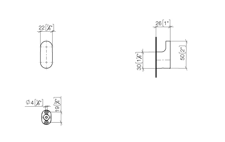 83251809-99 Dornbracht VAIA Bornoz Askısı Fırçalanmış Dark Platin 
