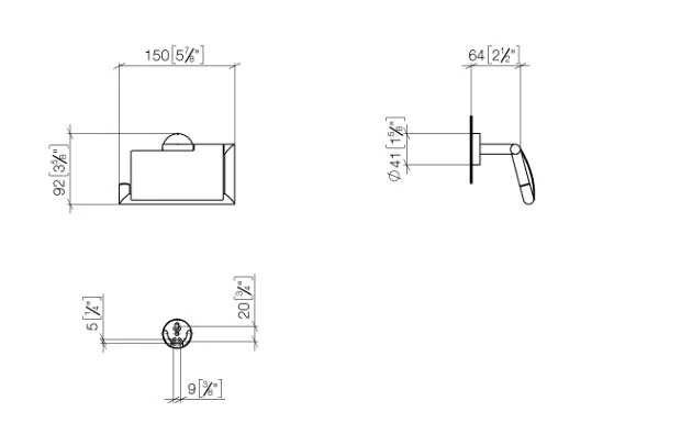 83510979-00 Kapaklı Tuvalet Kağıtlığı Krom