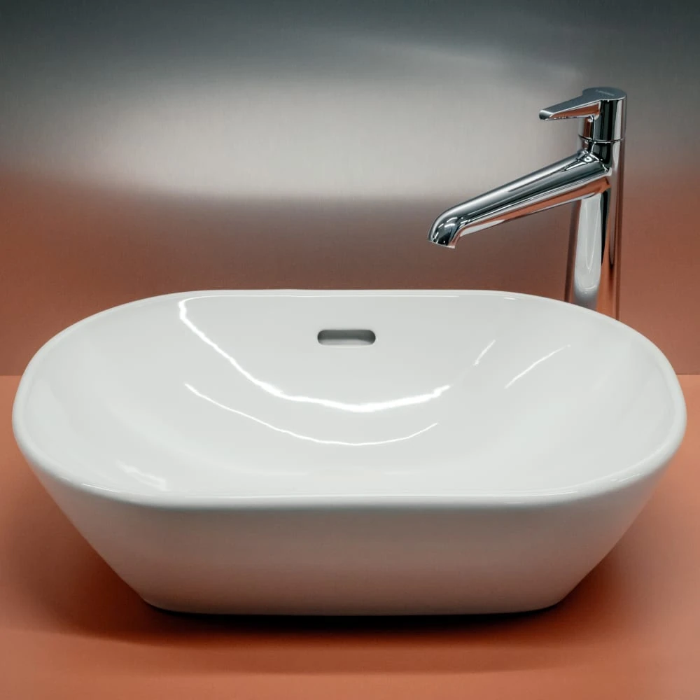 H8120830001121 LUA Çanak Lavabo 500x350 mm Armatür Deliksiz,Taşma Deliksiz Beyaz 