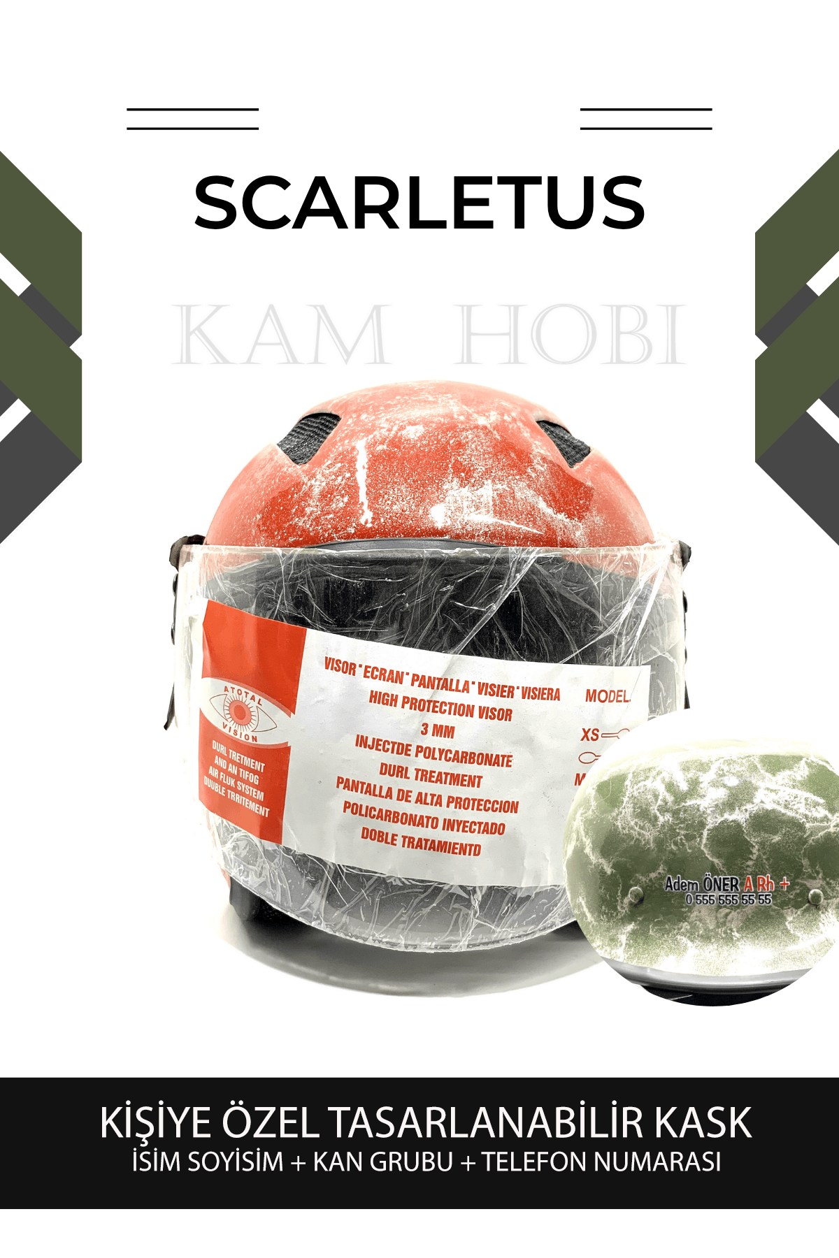 Kişiye Özel Tasarlanabilir Çocuk Kask SCARLETUS MODEL
