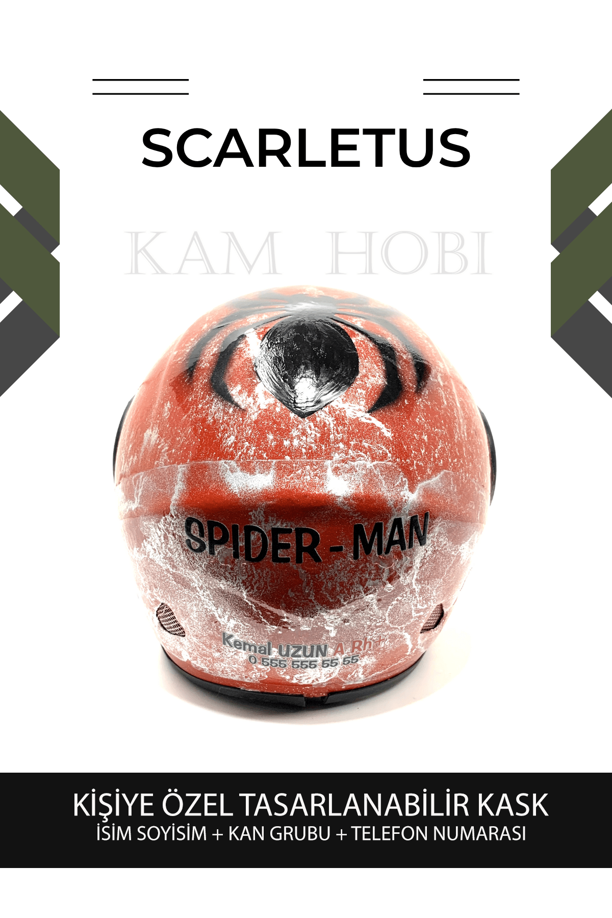 Kişiye Özel Tasarlanabilir Çocuk Kask SCARLETUS MODEL