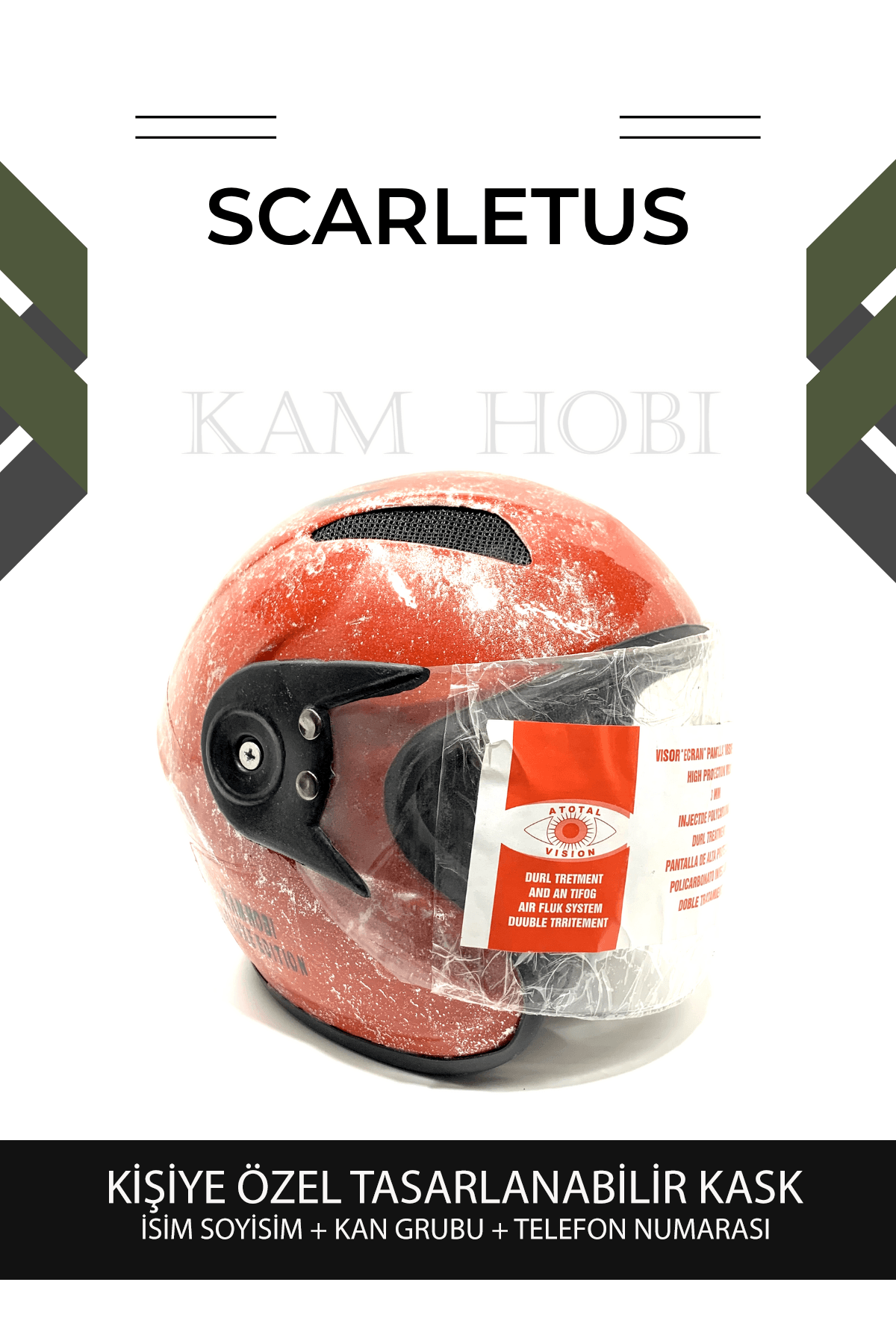 Kişiye Özel Tasarlanabilir Çocuk Kask SCARLETUS MODEL