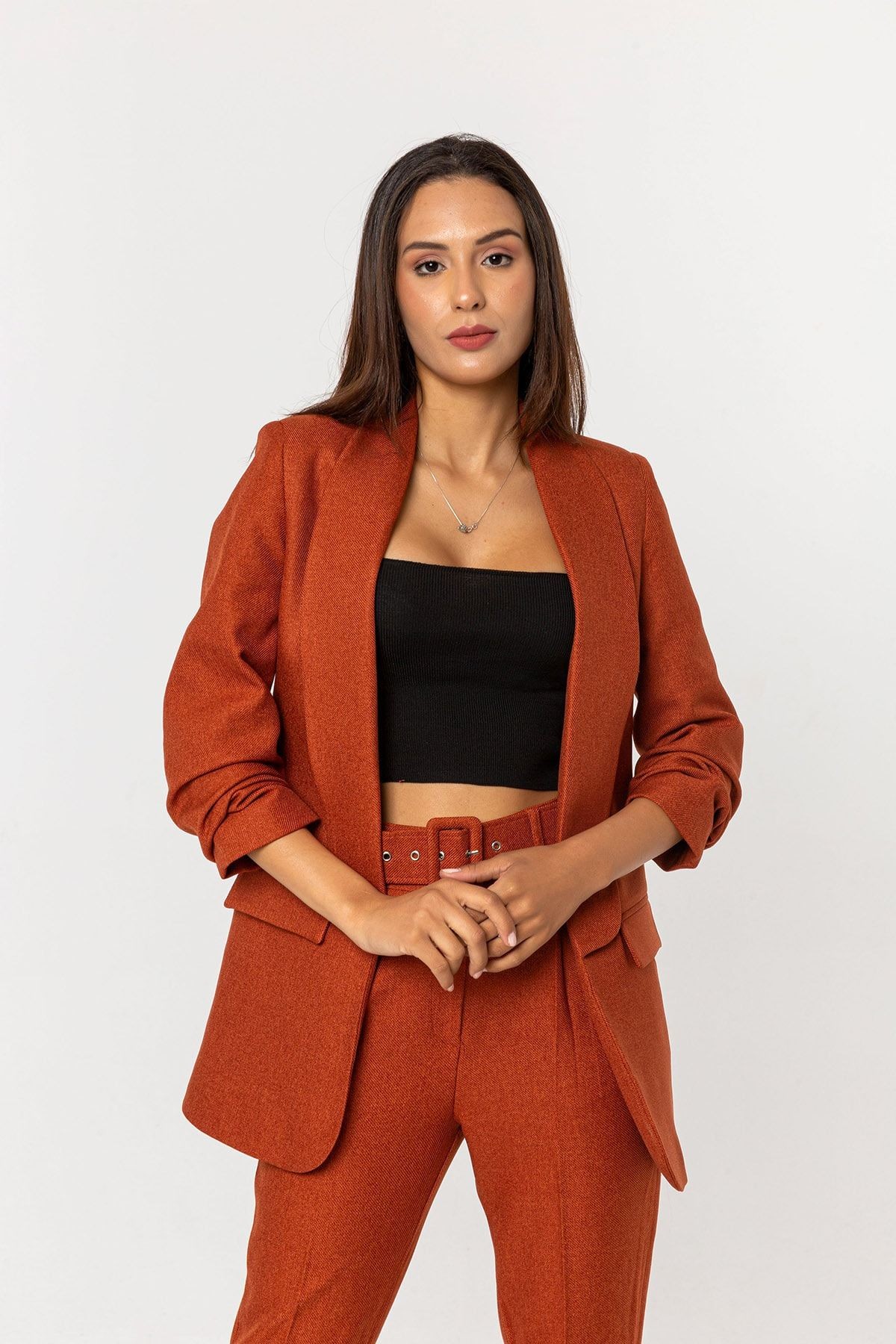 Kolu Büzgülü Blazer Ceket