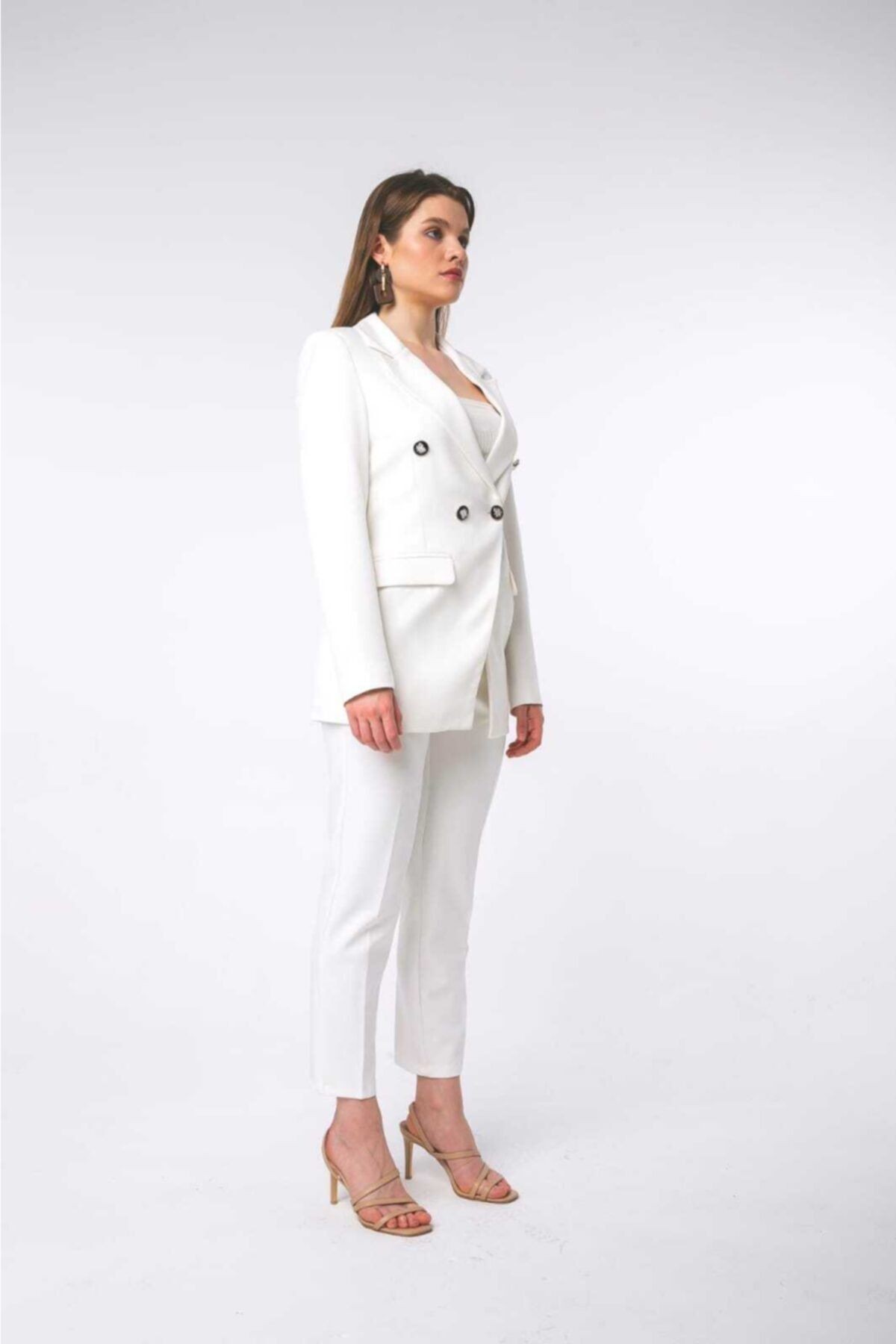 Düğme Detaylı Blazer Kadın Ceket