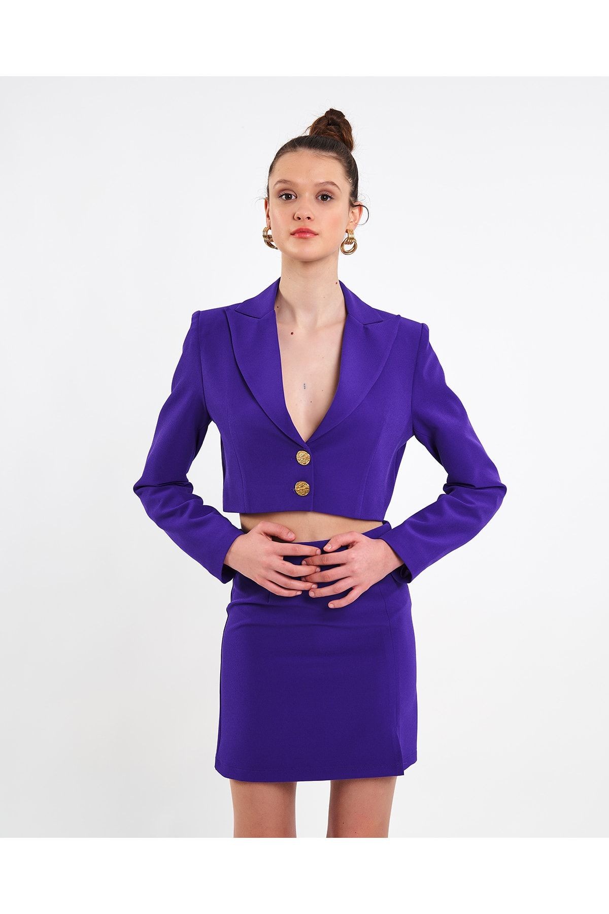 Kısa Blazer Ceket