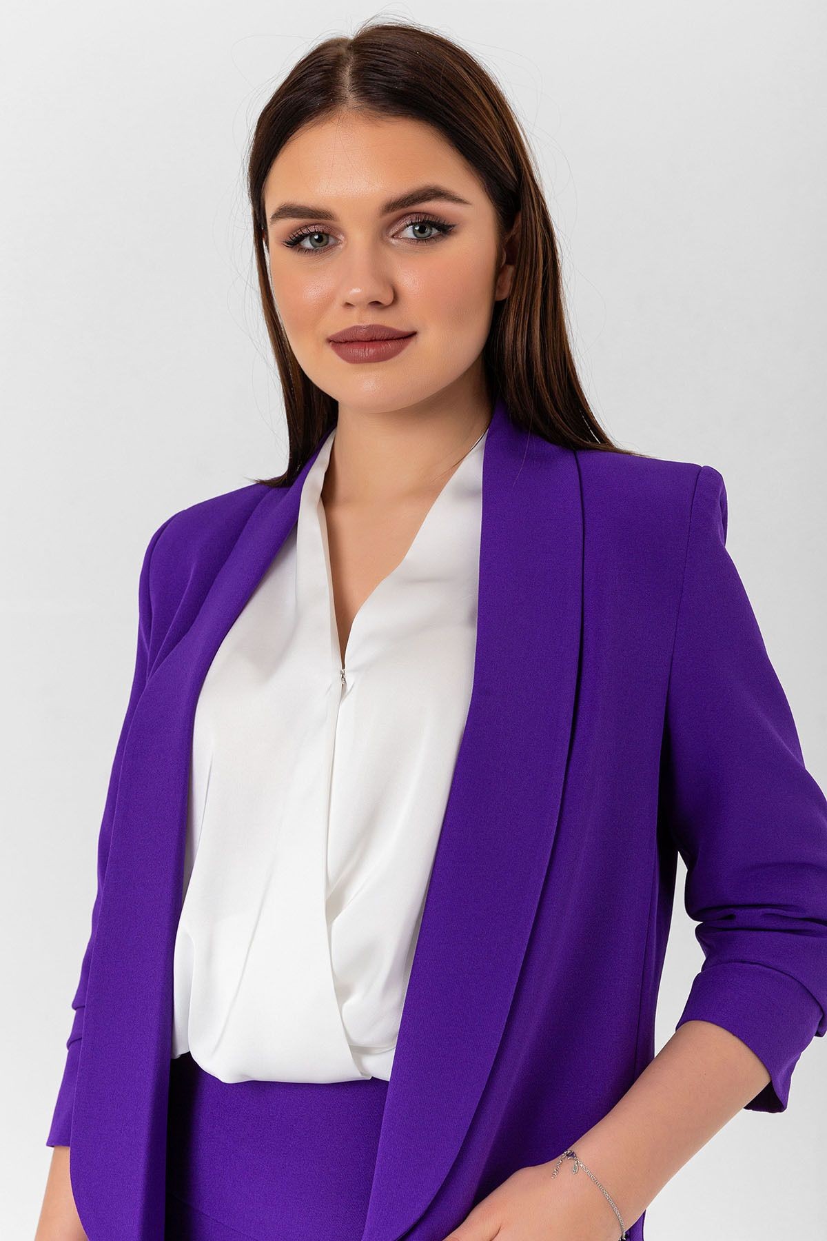 Kolu Büzgülü Blazer Kadın Ceket