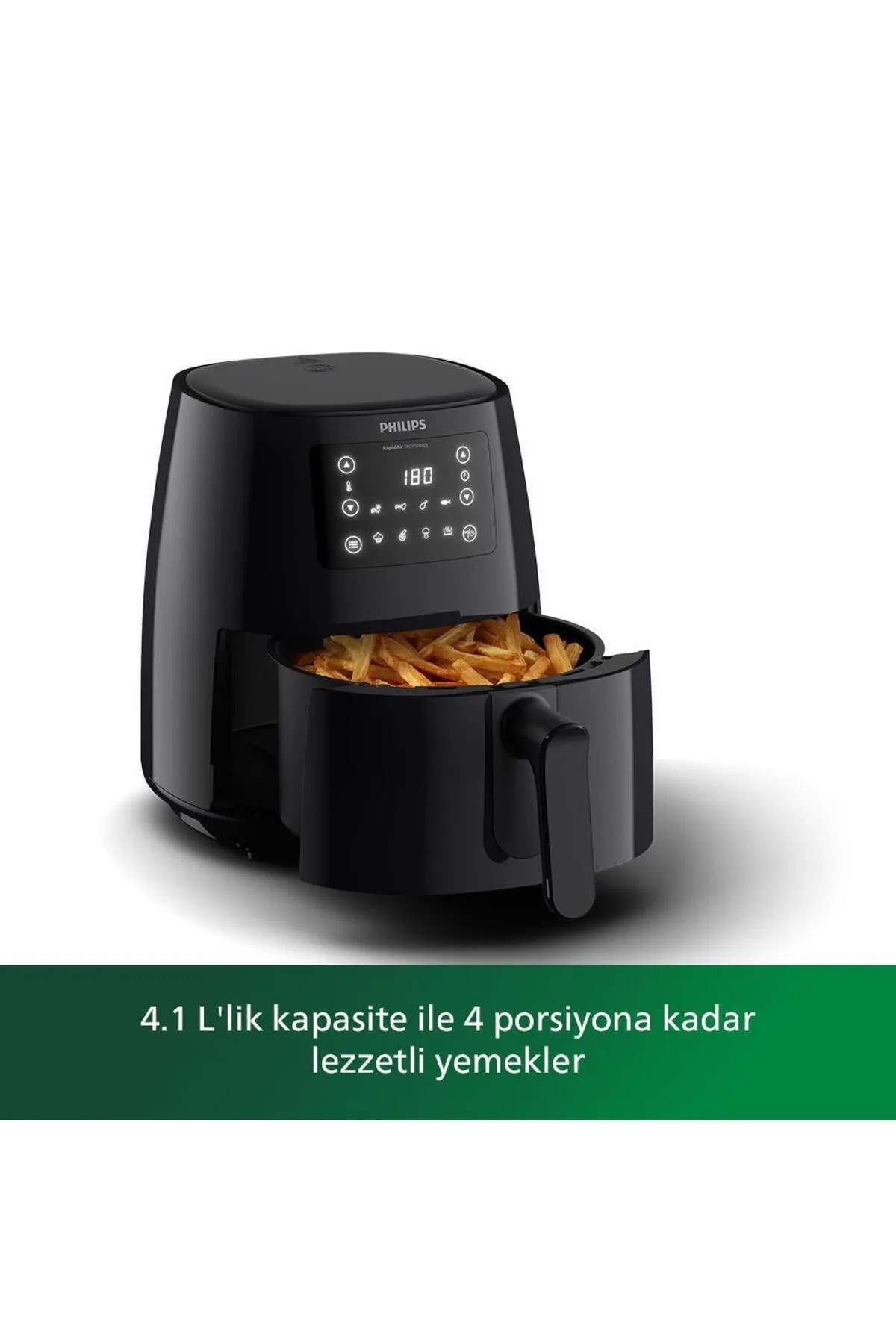 Philips 3000 Serisi L Airfryer  HD9243/90  4.1L Kapasiteli Airfryer Hazne, Siyah,