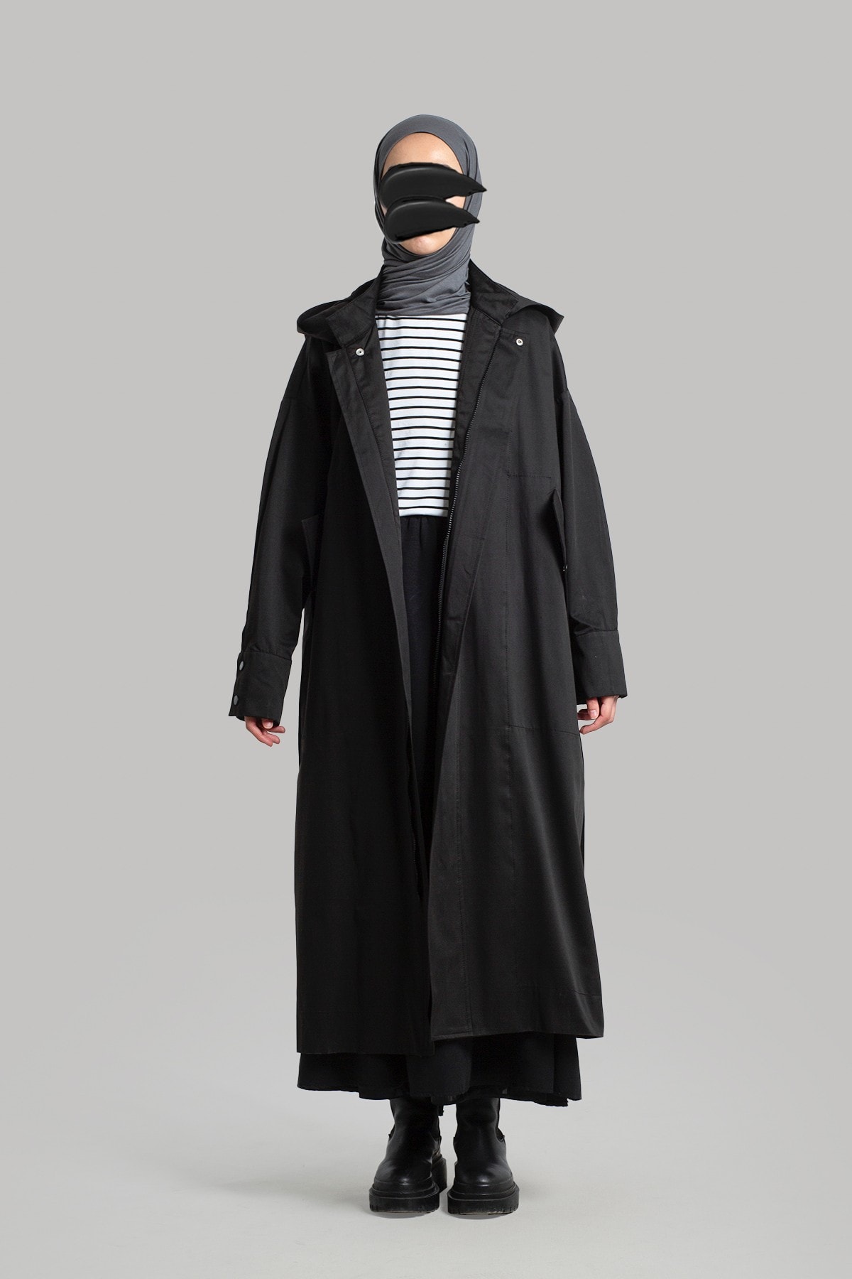 Parka Yağmurluk - Siyah