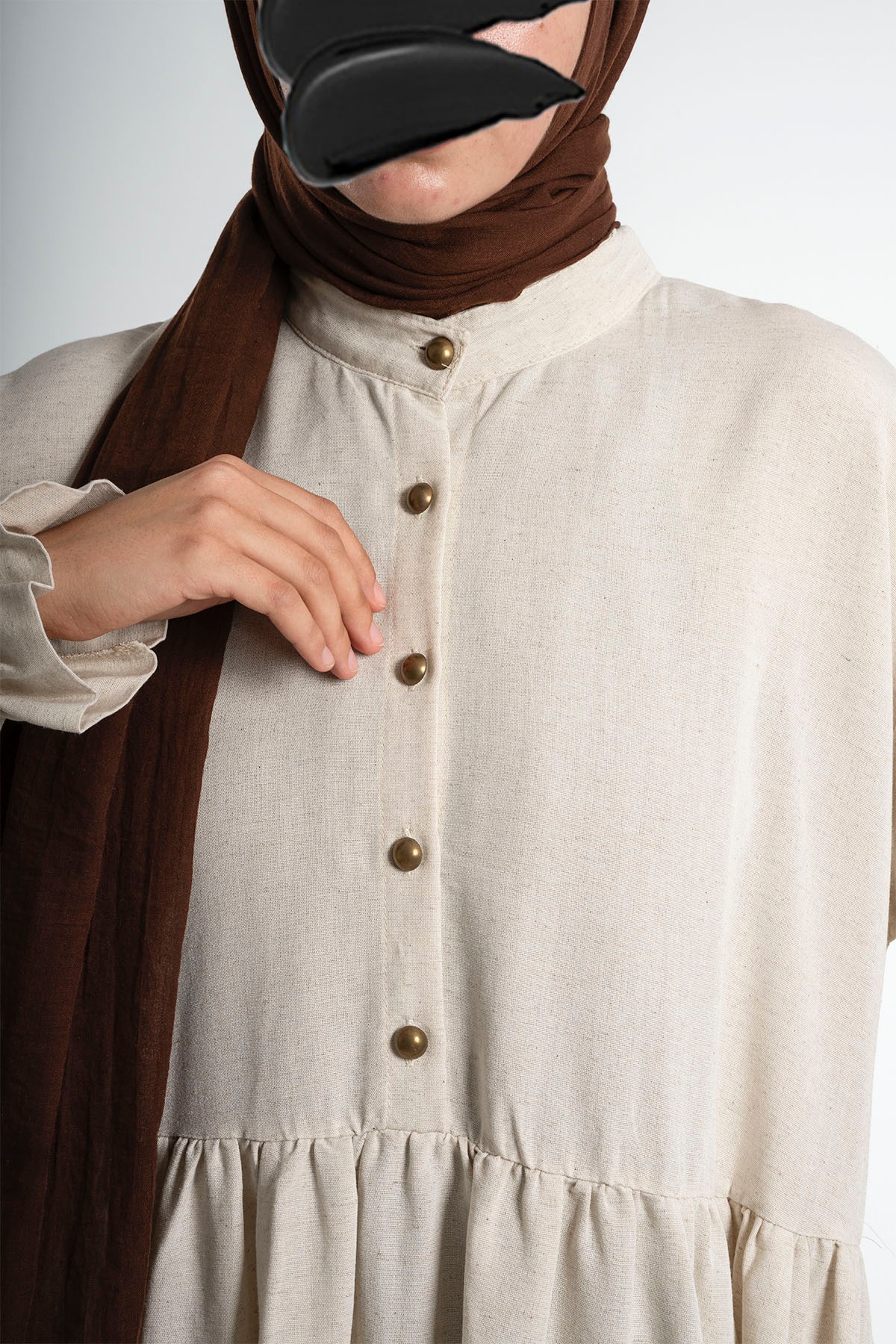 Vintage Keten Elbise